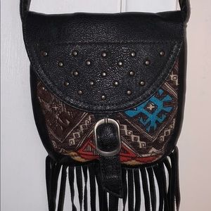 Tribal print crossbody bag